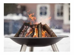 Eurobath Brasero|Chimenea de cuenco Chicago acero 75 cm negra 85013