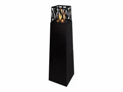 Chimenea de jardín de bioetanol para exterior Vulcano Nero 40x40x145 mm Negro Outlet