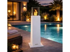Chimenea de jardín de bioetanol para exterior Capri 70 White Blanco