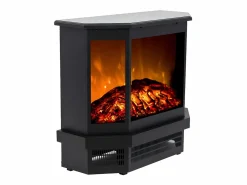 FLAMATECH Chimenea|Chimenea|Chimenea eléctrica - Estilo retro - Independiente - An. 55,8 x Pr. 22,5 x Al. 51,6 cm - Negra - ETNA