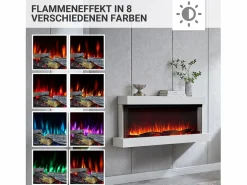 Chimenea|Chimenea|Chimenea eléctrica BALDERIA Achilles (L) - Chimenea de pared con calefacción -