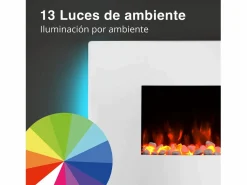 Chimenea eléctrica BALDERIA Enjo - Chimenea de pared, calefacción 2000 W -^ Online