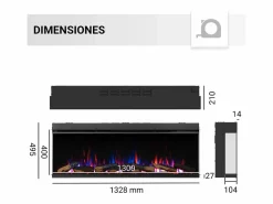 Chimenea|Chimenea|Chimenea eléctrica BALDERIA Athena smart 52 - Chimenea empotrable -