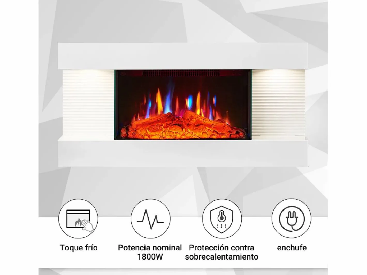 Chimenea eléctrica BALDERIA Ida ñ Chimenea de pared -^ Online