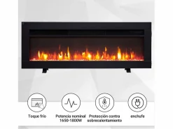 Chimenea eléctrica BALDERIA Agnes 36 - Chimenea de pie, de pared o empotrable - Negro Sale