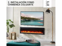 Chimenea eléctrica BALDERIA Agnes 50 - 3 en 1, chimenea de pie, de pared o empotrable^ Online