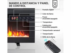 Chimenea eléctrica BALDERIA Agnes 50 - 3 en 1, chimenea de pie, de pared o empotrable^ Online