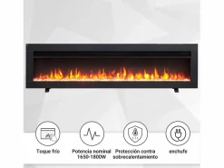 Chimenea eléctrica BALDERIA Agnes 50 - 3 en 1, chimenea de pie, de pared o empotrable^ Online
