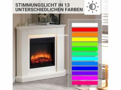 Chimenea eléctrica BALDERIA Candela - Chimenea de esquina, calefacción 2000 W -^