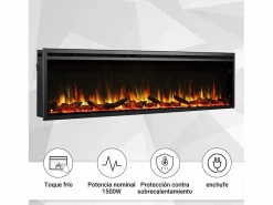 Chimenea eléctrica BALDERIA Atalanta 72 - Chimenea empotrable - Negro Clearance