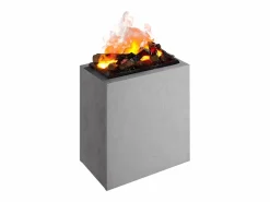 Chimenea eléctrica BALDERIA Ikarus - Chimenea de pie con efecto de llama Optmimyst, niebla - Aspecto de hormigón^ Hot