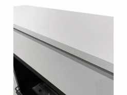 Chimenea eléctrica BELLINI, chimenea de pie, madera blanca, fabricada en Italia, L96 x P35 x H96^ Best
