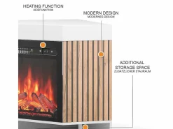 Chimenea eléctrica 100x73x80 lynea^Vicco Clearance