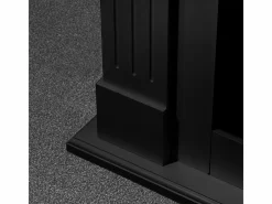 Chimenea|Chimenea|Chimenea eléctrica CAMBRIDGE, chimenea de pie, madera negra, 110x36x100h