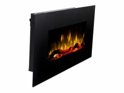 Chimenea eléctrica CHANDELA - L.84xAn.14xAlt.45cm - Negra^FLAMATECH Discount
