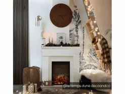 FLAMATECH Chimenea|Chimenea|Chimenea eléctrica con marco VESUVIA – Color