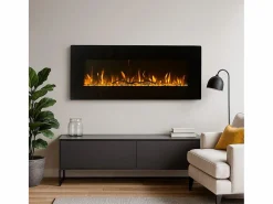 Chimenea|Chimenea|Chimenea eléctrica DALLAS chimenea de pared L127 x P 11 x H50