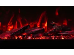 Chimenea eléctrica de 3 caras UNITY 183 - fuego premium, de pared o empotrada - 183x19x36 cm - LED decorativa con calefacción 900/1800W^ Discount
