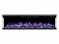 Chimenea eléctrica de 3 caras UNITY 183 - fuego premium, de pared o empotrada - 183x19x36 cm - LED decorativa con calefacción 900/1800W^ Discount