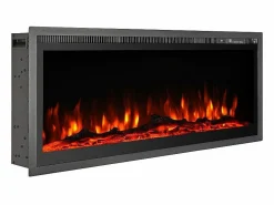 Chimenea|Chimenea|Chimenea eléctrica de pared, frontal y empotrada, CHICAGO130, L127 x D14 x H45