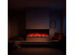 Chimenea eléctrica de pared, chimenea empotrada de 3 lados, BOSTON100 L101,6 x P20 x H44 Negro Online