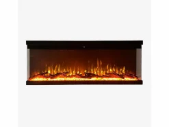 Chimenea eléctrica de pared, chimenea empotrada de 3 lados, BOSTON100 L101,6 x P20 x H44 Negro Online