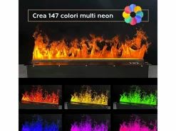 Chimenea|Chimenea|Chimenea eléctrica de vapor de agua con quemador incorporado 3D APP 100 PRO-LINE
