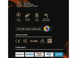 Chimenea|Chimenea|Chimenea eléctrica de vapor de agua con quemador integrado 3D APP 75 PRO-LINE