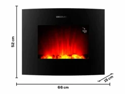 Chimenea|Chimenea|Chimenea eléctrica decorativa Ready Warm 2650 Curved Flames Connected Cecotec 2000W control vía App