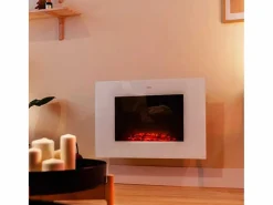 Chimenea eléctrica decorativa Ready Warm 2690 Flames Connected White Cecotec 2000W control vía App^ Clearance