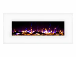 FLAMATECH Chimenea eléctrica LALITA - Ancho 110 x Prof. 14 x Alt. 49 cm - Blanco Online