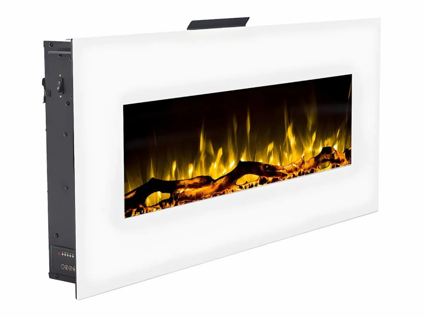 FLAMATECH Chimenea eléctrica LALITA - Ancho 110 x Prof. 14 x Alt. 49 cm - Blanco Online
