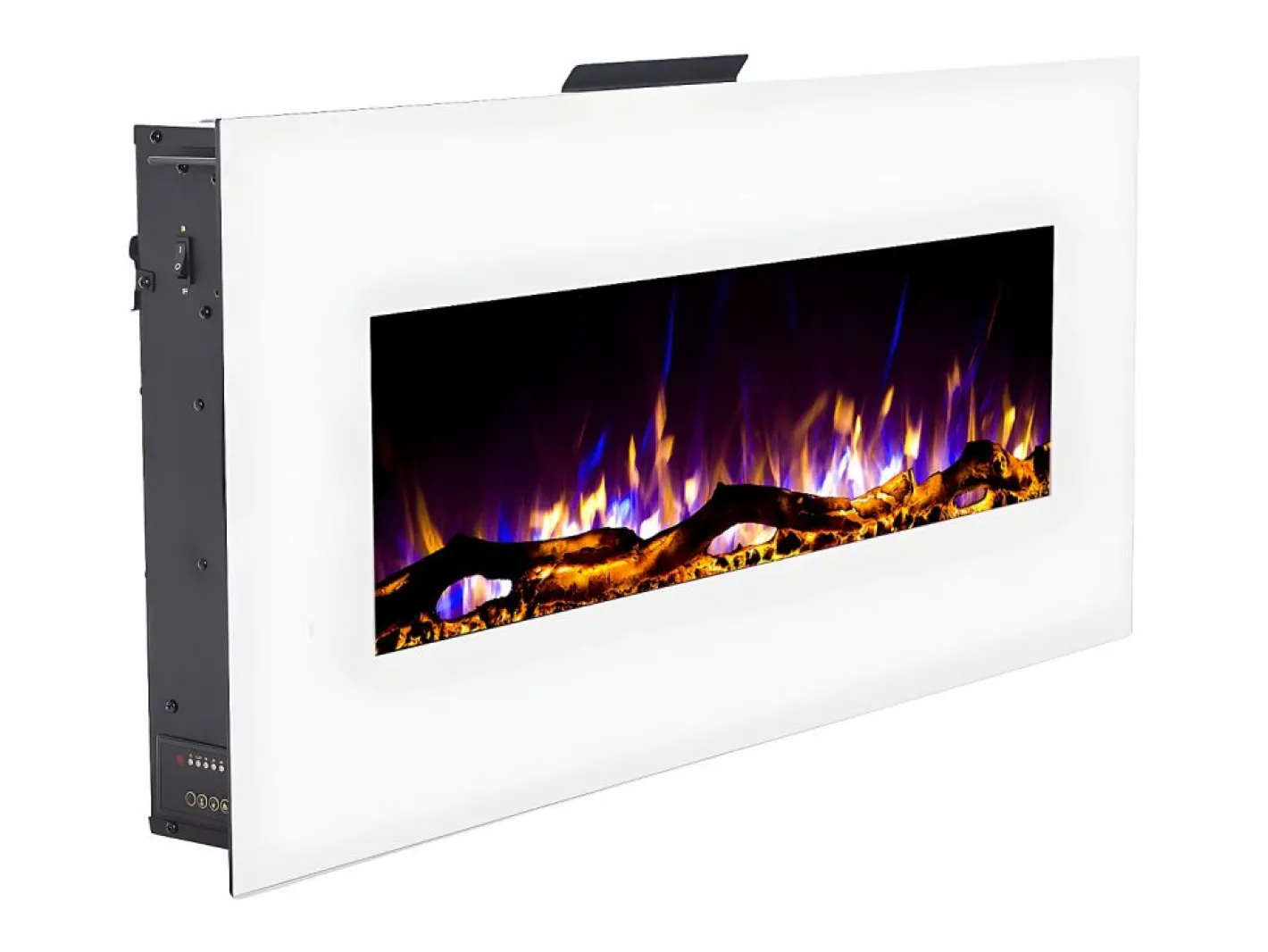 FLAMATECH Chimenea eléctrica LALITA - Ancho 110 x Prof. 14 x Alt. 49 cm - Blanco Online