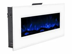 FLAMATECH Chimenea eléctrica LALITA - Ancho 110 x Prof. 14 x Alt. 49 cm - Blanco Online