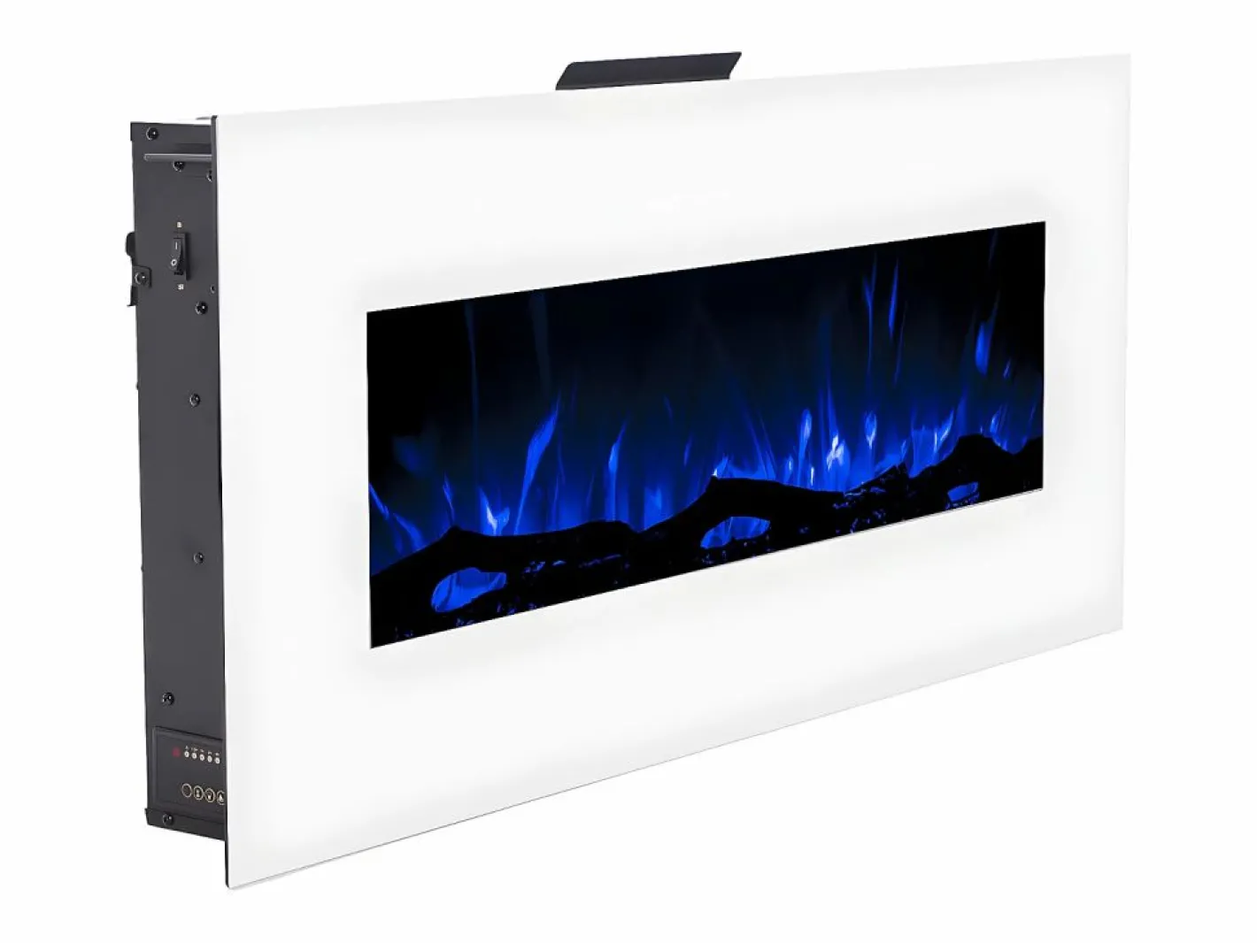 FLAMATECH Chimenea eléctrica LALITA - Ancho 110 x Prof. 14 x Alt. 49 cm - Blanco Online