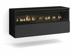 Chimenea eléctrica LED, 102x35x45cm, 1 Hueco, 1 Puerta, Chimenea eléctrica, Colgado, Suspendido,^Skraut Home New