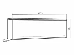 Chimenea eléctrica LED, 107x25x38cm, Salón - Comedor, Chimenea eléctrica, Cemento^Skraut Home Discount