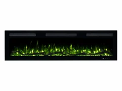 Chimenea|Chimenea|Chimenea eléctrica MONARCH 107 - fuego premium - de pared y empotrados - 107x13x35 cm - chimenea LED con calefacción 900/1800 W