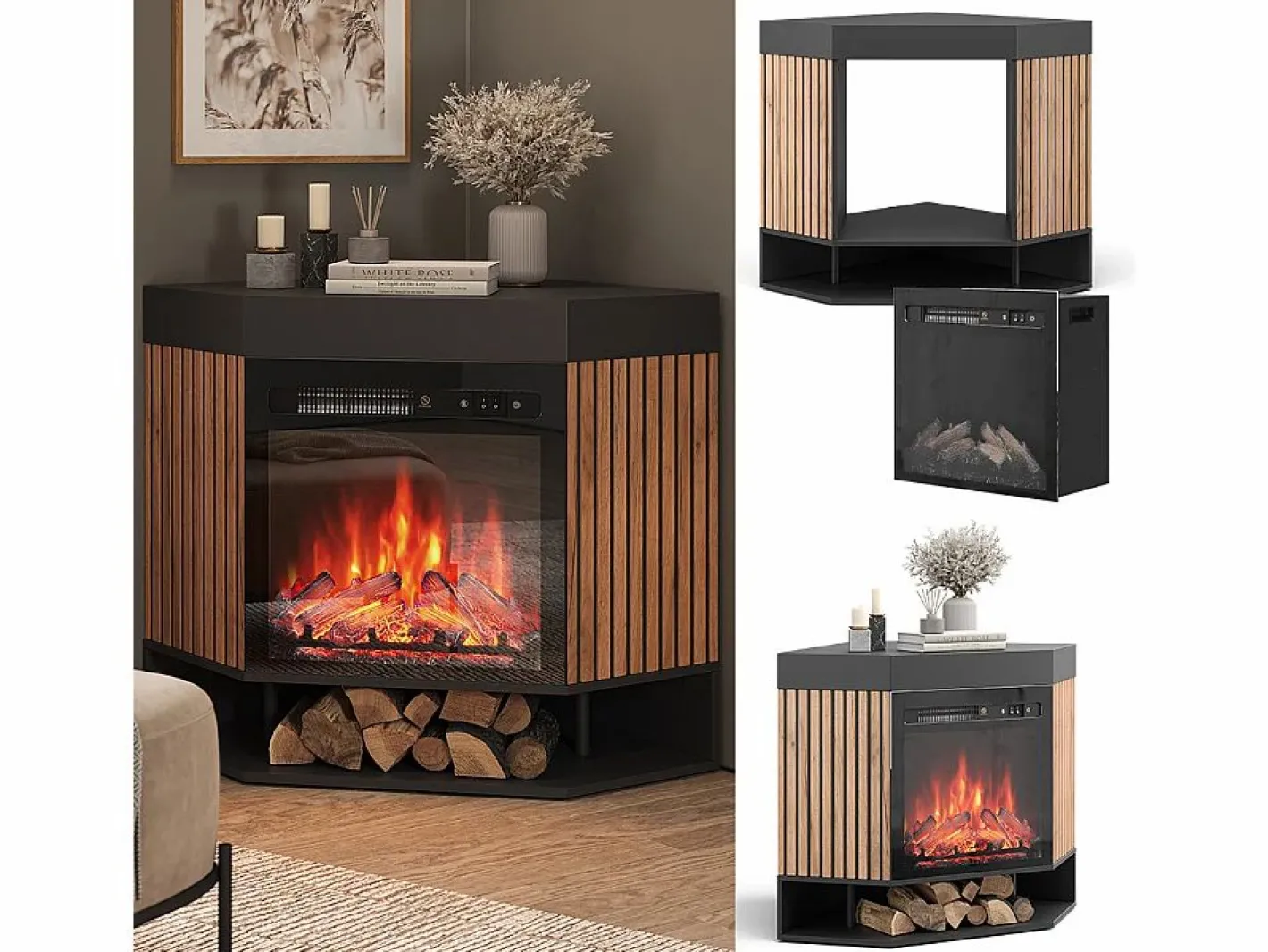 Vicco Chimenea|Chimenea|Chimenea eléctrica 100x73x80 lynea
