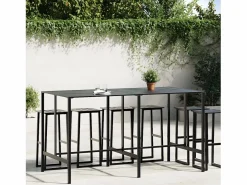 Garden Furniture Mesa Alta|Chrysto Mesa alta de bar acero recubrimiento polvo 200x100x110 cm