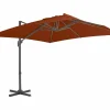 Garden Furniture Church Point Sombrilla jardín voladiza palo de aluminio terracota 300x300 cm Discount