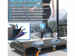 Cinta de correr compacta y portátil 2 en 1 para casa o oficina con pantalla LED para caminar, correr y trotar, capacidad de 120 kg (111 x 49 x 10,5 cm)^ Sale