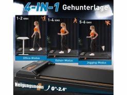 Cinta de correr compacta y portátil 2 en 1 para casa o oficina con pantalla LED para caminar, correr y trotar, capacidad de 120 kg (111 x 49 x 10,5 cm)^ Sale