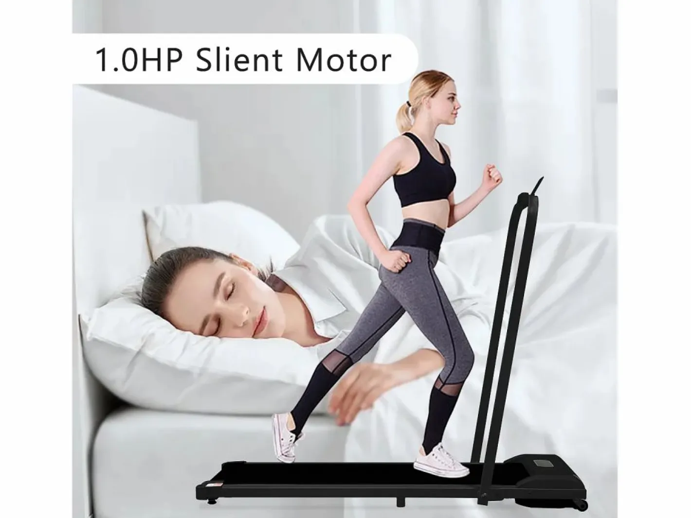 Hauss Spole Cinta de correr con pantalla LED, altavoz Bluetooth y soporte - Negra Negro Sale