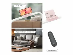 Cinta de correr plegable 2 en 1, control remoto, 1-6 km/h, pantalla LED, altavoz Bluetooth, soporte para teléfono, metal (130 x 58 x 13 cm)^ Online
