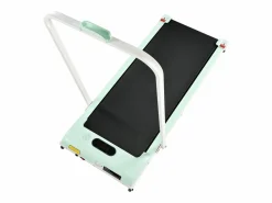 Cinta de correr plegable 2 en 1, control remoto, 1-6 km/h, pantalla LED, altavoz Bluetooth, soporte para teléfono, metal (130 x 58 x 13 cm) Verde Clearance