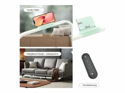Cinta de correr plegable 2 en 1, control remoto, 1-6 km/h, pantalla LED, altavoz Bluetooth, soporte para teléfono, metal (130 x 58 x 13 cm) Verde Clearance