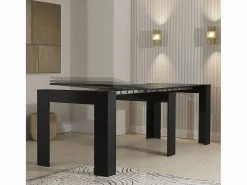 CLARA - Mesa consola delgada antracita extensible de 25 cm a 2 metros - extensiones integradas - hasta 8 personas - envío gratuito^ Outlet