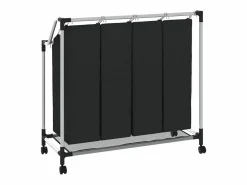 Clasificador de ropa con 4 bolsas grises Negro Discount