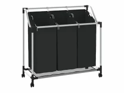 Cesto De Ropa|Clasificador de ropa con 3 bolsas Acero